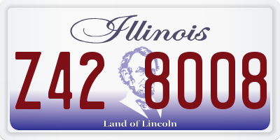 IL license plate Z428008