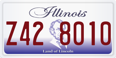 IL license plate Z428010