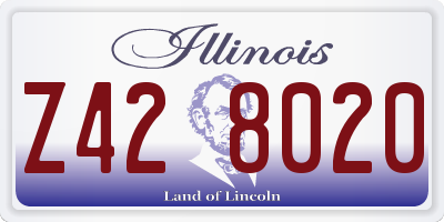 IL license plate Z428020