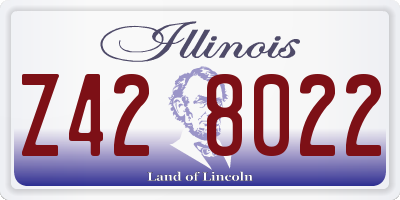 IL license plate Z428022