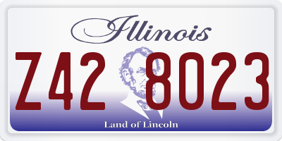 IL license plate Z428023