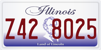 IL license plate Z428025
