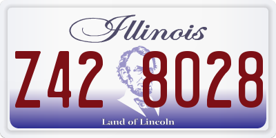 IL license plate Z428028