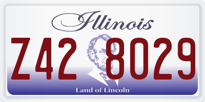 IL license plate Z428029