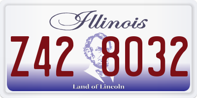 IL license plate Z428032