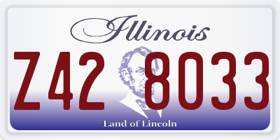IL license plate Z428033