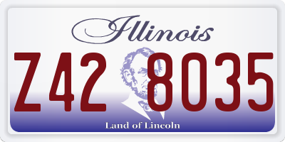 IL license plate Z428035