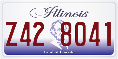 IL license plate Z428041