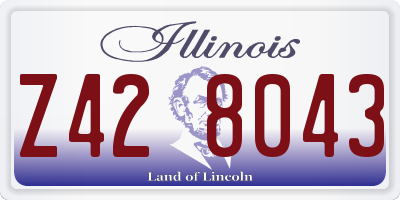 IL license plate Z428043