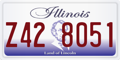 IL license plate Z428051