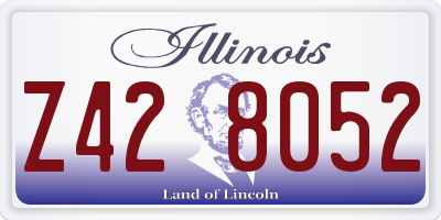 IL license plate Z428052