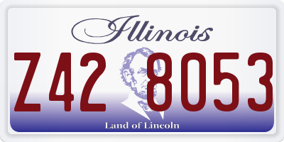 IL license plate Z428053