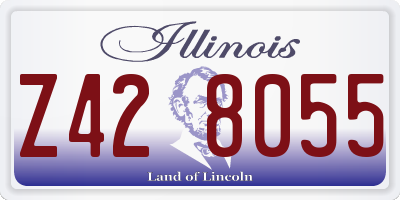 IL license plate Z428055
