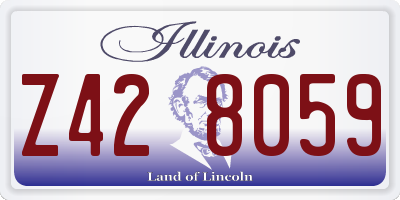 IL license plate Z428059