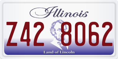 IL license plate Z428062