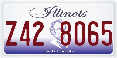 IL license plate Z428065