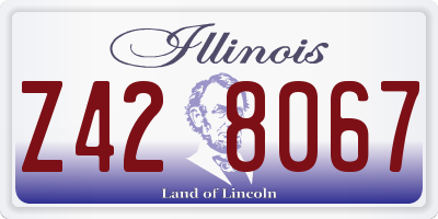 IL license plate Z428067