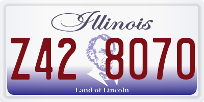 IL license plate Z428070