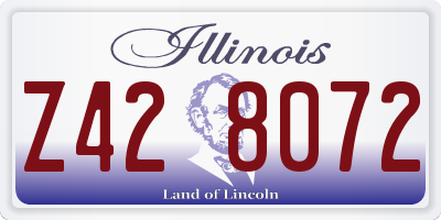 IL license plate Z428072