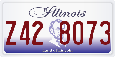 IL license plate Z428073