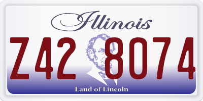 IL license plate Z428074