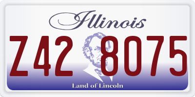 IL license plate Z428075