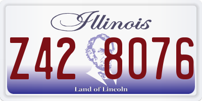IL license plate Z428076