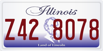IL license plate Z428078