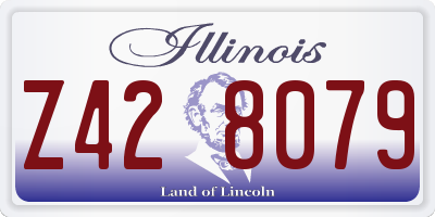 IL license plate Z428079
