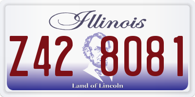 IL license plate Z428081