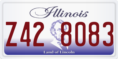 IL license plate Z428083