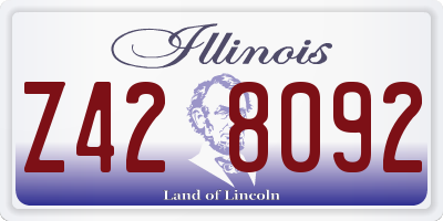 IL license plate Z428092