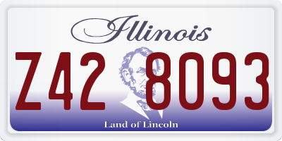 IL license plate Z428093