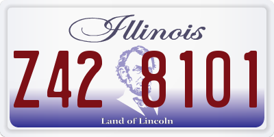IL license plate Z428101