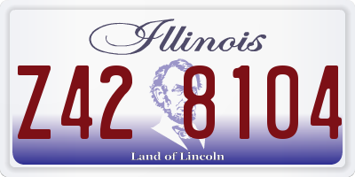 IL license plate Z428104