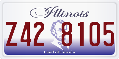 IL license plate Z428105