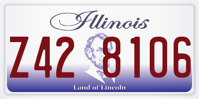 IL license plate Z428106