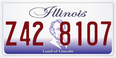 IL license plate Z428107