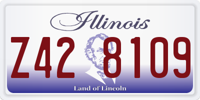 IL license plate Z428109