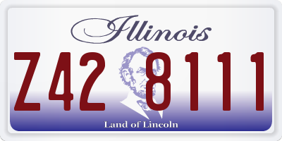 IL license plate Z428111