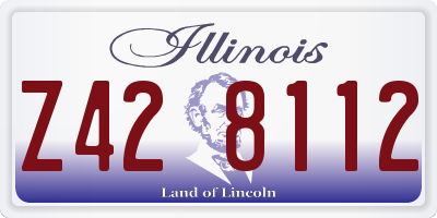 IL license plate Z428112