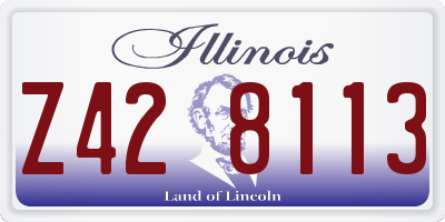IL license plate Z428113