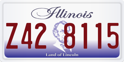 IL license plate Z428115