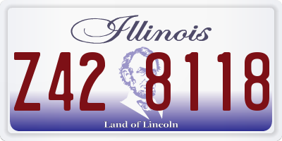 IL license plate Z428118