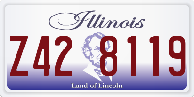 IL license plate Z428119