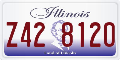 IL license plate Z428120