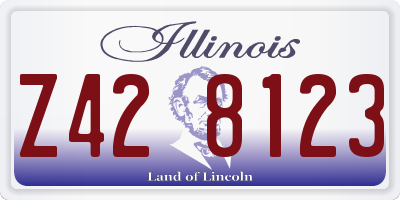 IL license plate Z428123
