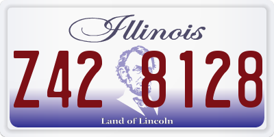 IL license plate Z428128
