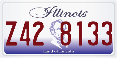IL license plate Z428133