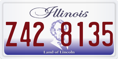 IL license plate Z428135
